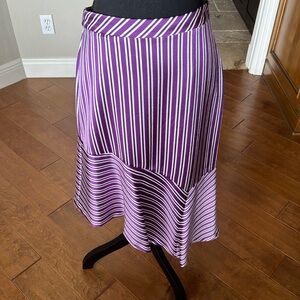 Banana republic skirt size 2, striped a symmetrical purple